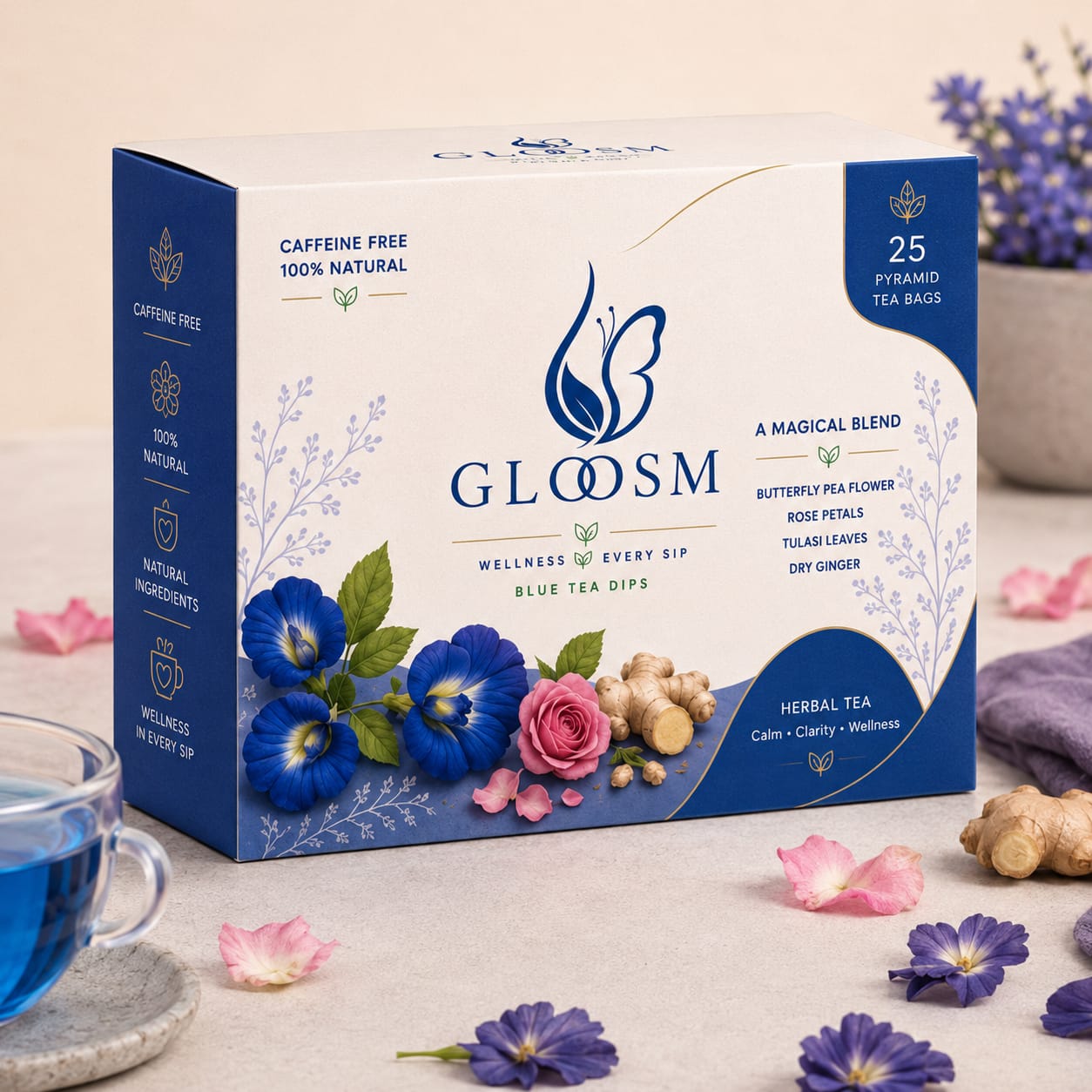 Gloosm Blue Tea Dips Box